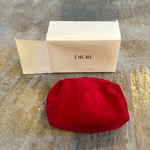 DIOR Bag Pouch Trousse Red NEW Limited Edition with box (box shows wear )
